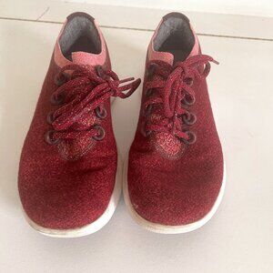 allbirds Wool Merino Runners Womens Size 9 Burgundy Comfort Running Shoes